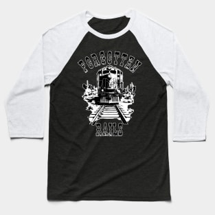 Forgotten Rails - Black Logo Baseball T-Shirt